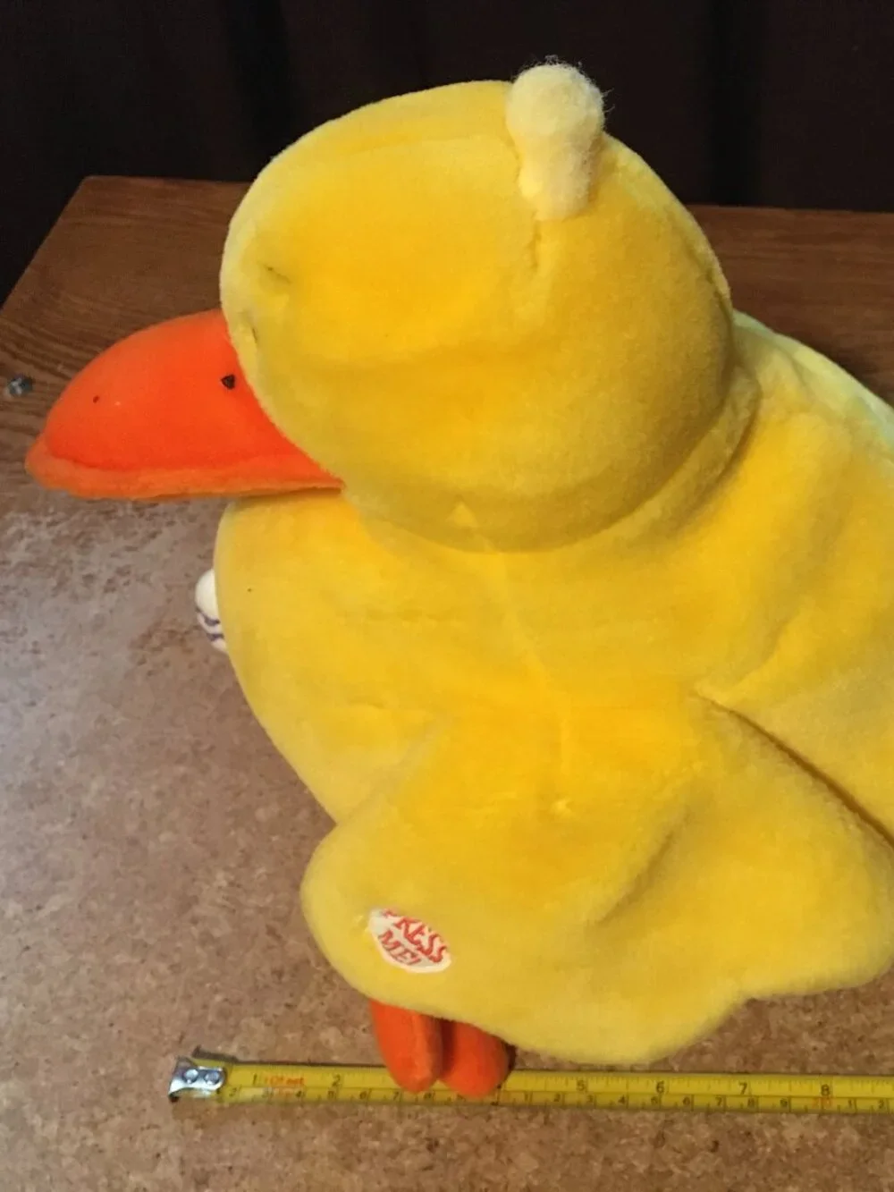 QUACKING TALKING EASTER DUCK PLUSH PLAYS HERE COMES PETER COTTONTAIL WORKING